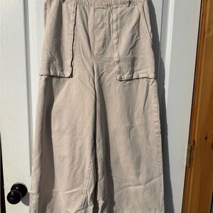 Wide Leg Cream Pants